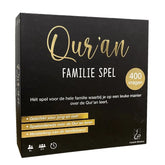 Zwart/gouden familiespel doos met goud lettering voor Koran Familiespel Zwart Goud